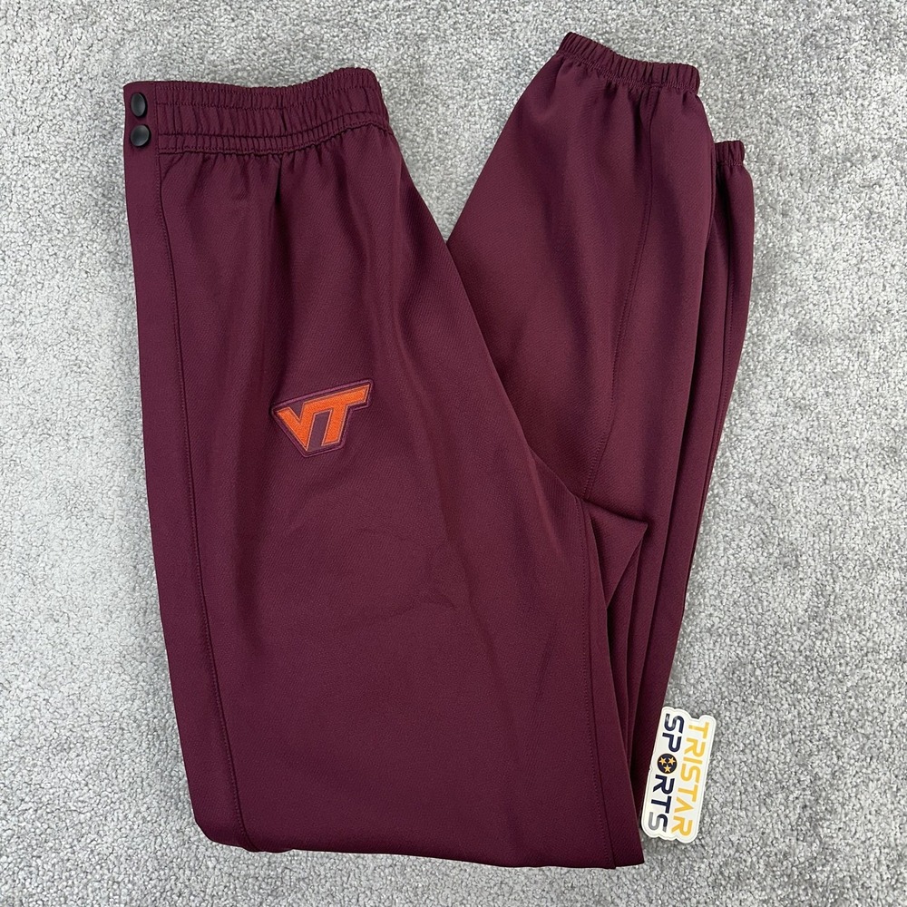 Virginia Tech Hokies Pants Mens Large Tall Maroon Nike Warm Up Tearaway PE